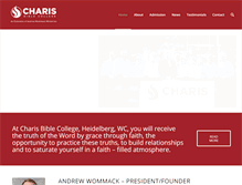 Tablet Screenshot of charisbiblecollege.org.za